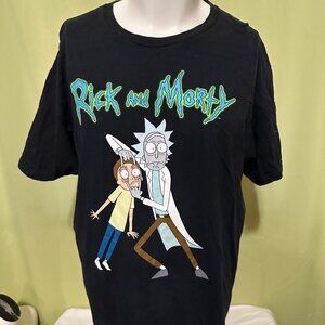 Rick and Morty Adult Swim 2018 Men's Black T Shirt Size XL Cartoon Network